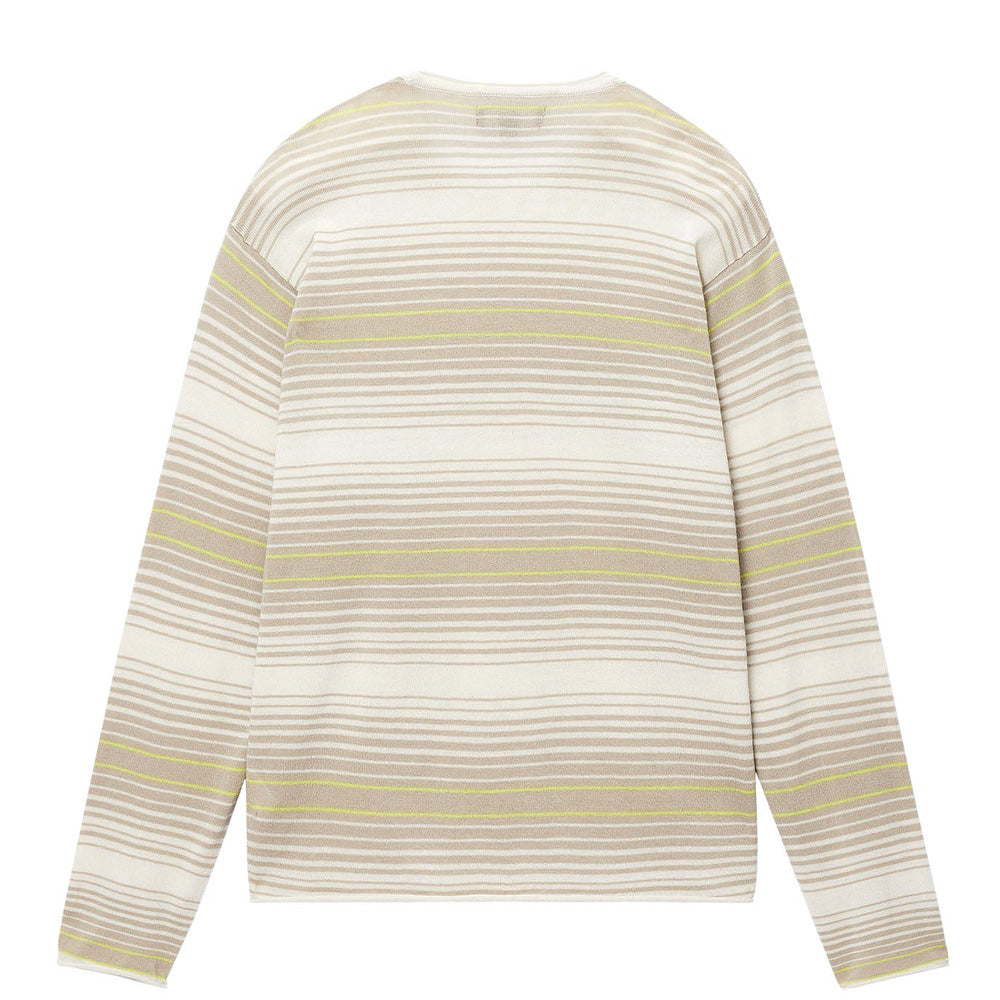 stussy 117203 horizontal stripe sweater natural
