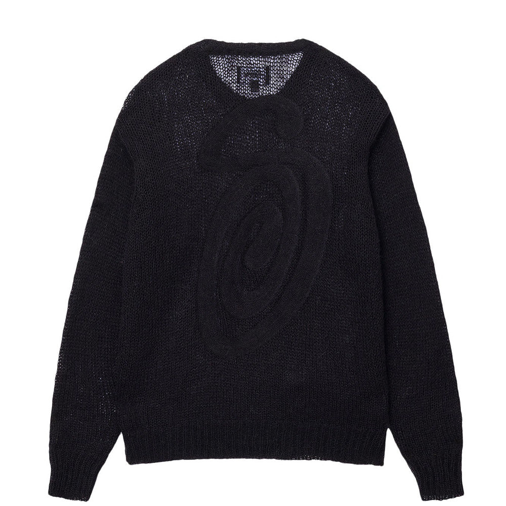 stussy 117205 s loose knit sweater black