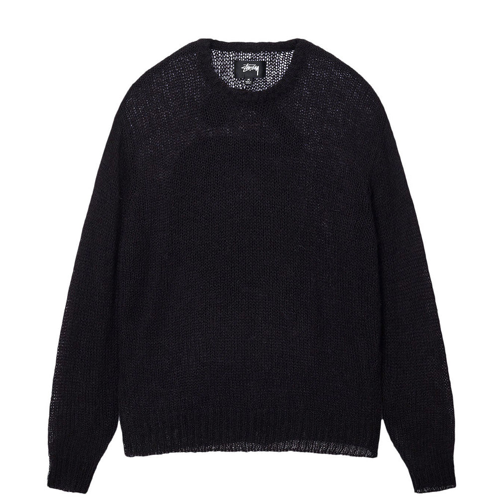 stussy 117205 s loose knit sweater black