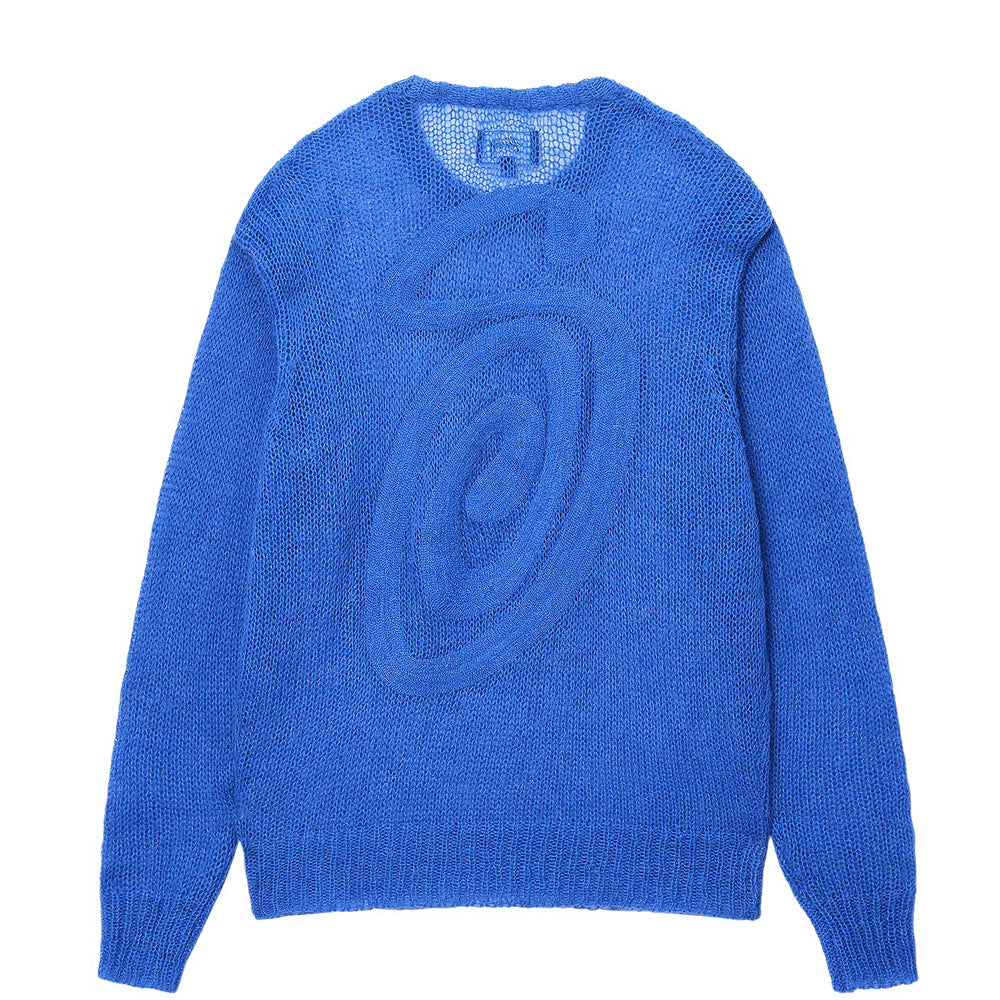 stussy 117205 s loose knit sweater blue