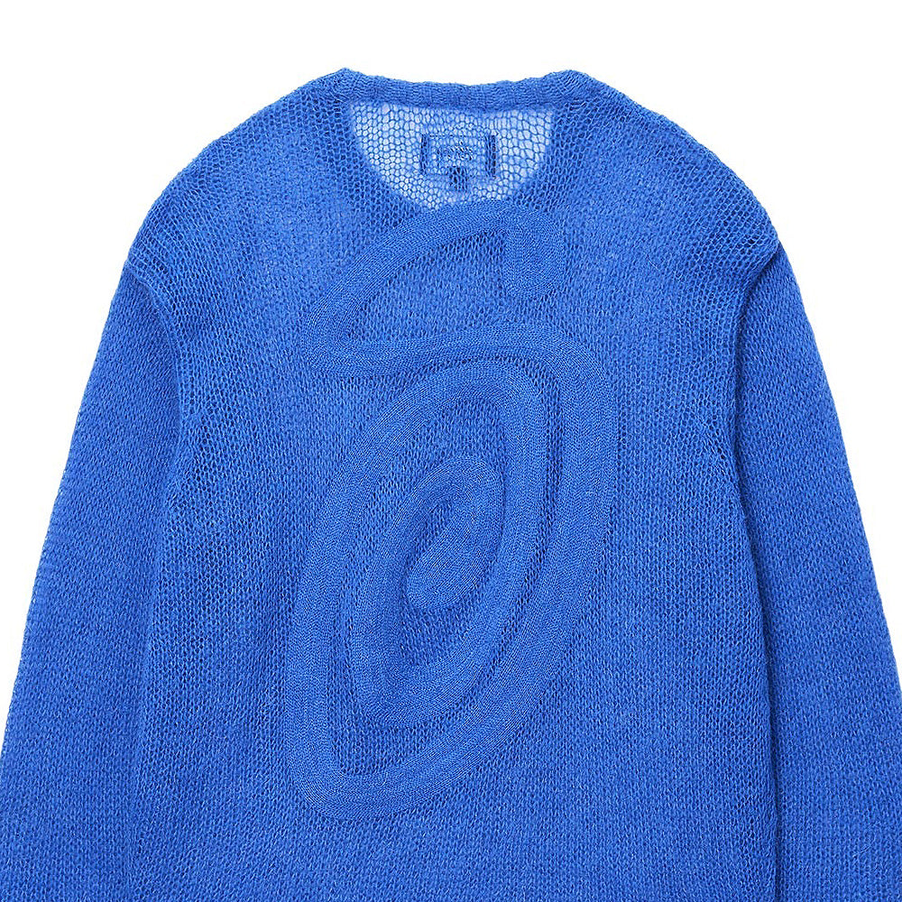 stussy 117205 s loose knit sweater blue
