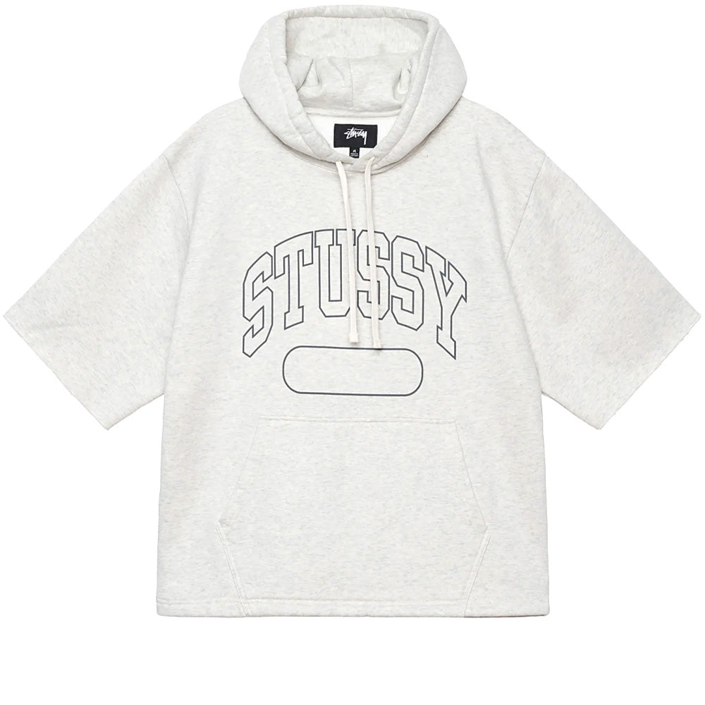 stüssy 118521 ss boxy cropped hood ash heather