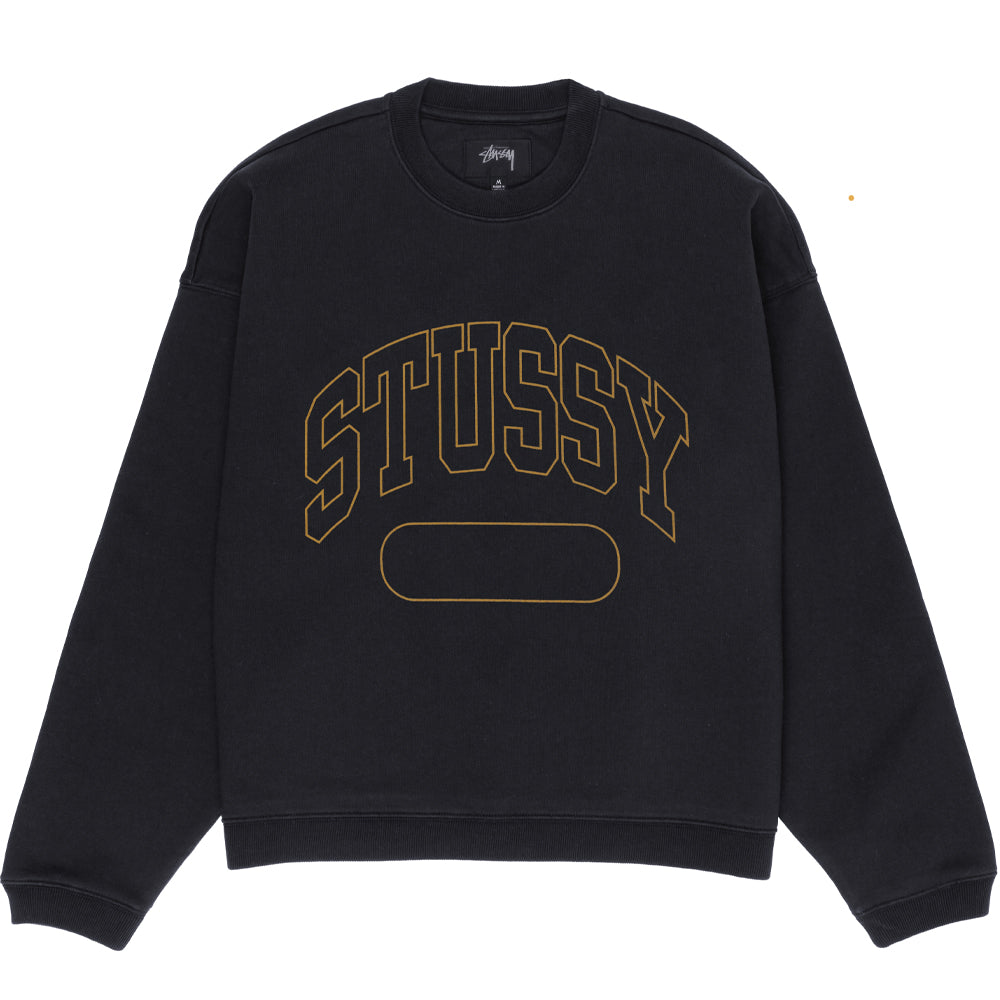 stussy 118536 varsity oversized crew black