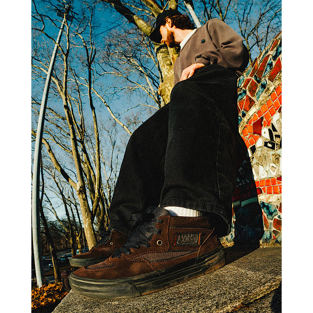 vans skate half cab wafflecup shoe dick rizzo translucent sidewall black blue
