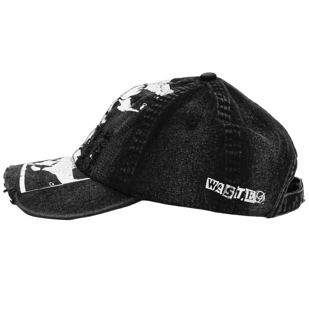 WASTED PARIS WASTED PARIS TAUNT RIPPED CAP // FADED BLACK