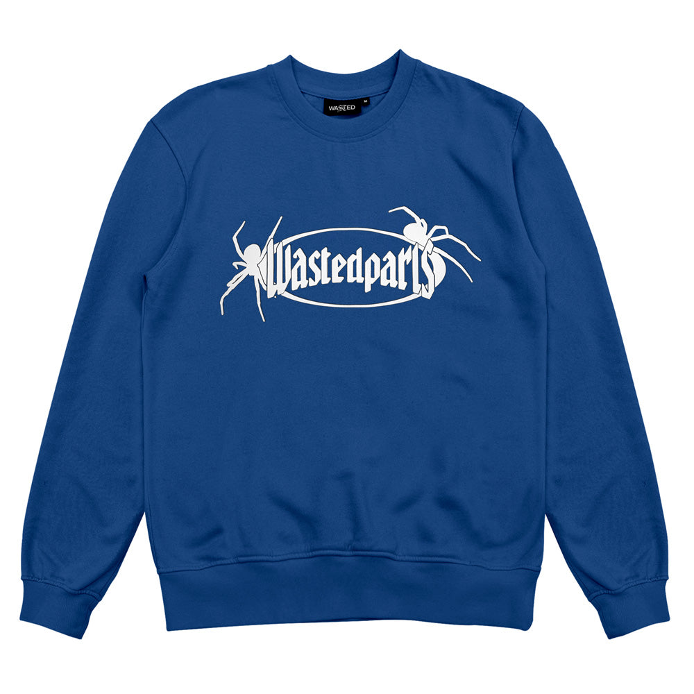 wasted paris wparis04 boiler reset crewneck arena blue