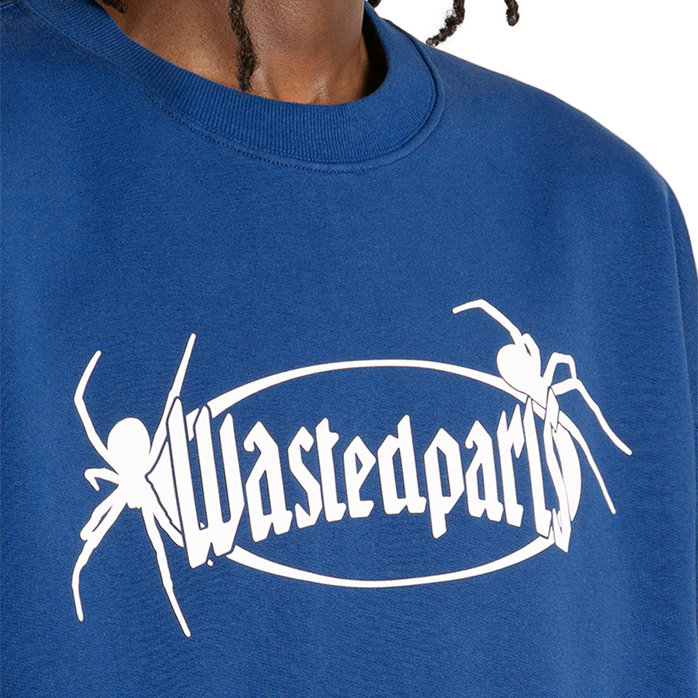 wasted paris wparis04 boiler reset crewneck arena blue