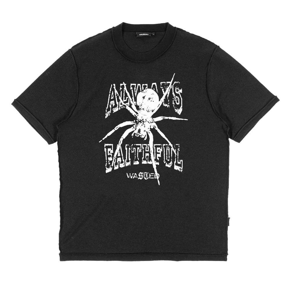 wasted paris wpart authentic reverse t shirt faded black