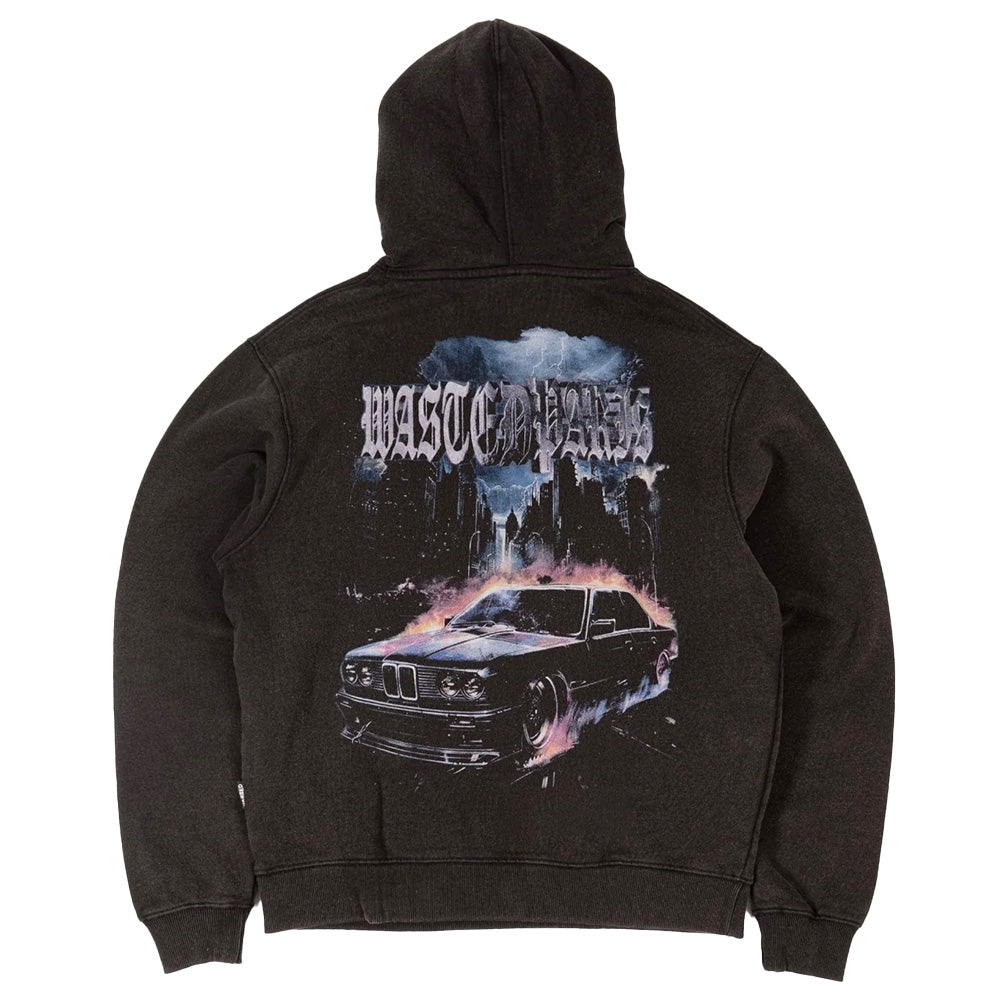 wasted paris wprh run hoodie faded black