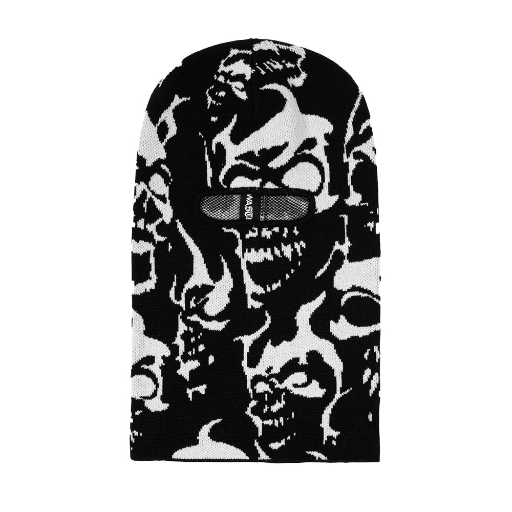 wasted paris wpsb skull balaclava blackwhite
