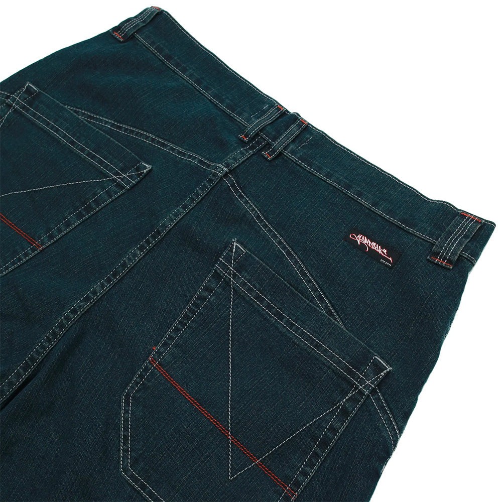 yardsale yssds slub denim shorts navy