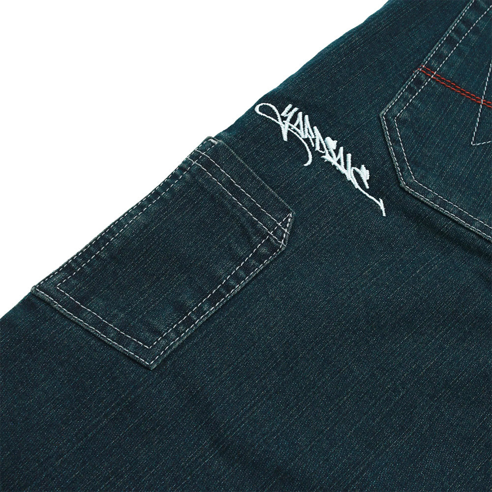 yardsale yssds slub denim shorts navy