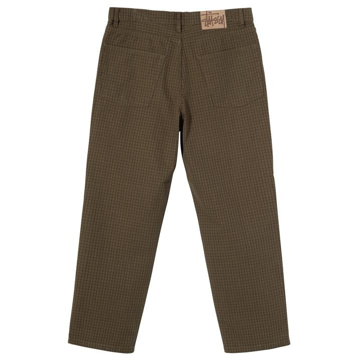 STÜSSY STÜSSY CHECK BIG OL' JEANS // OLIVE