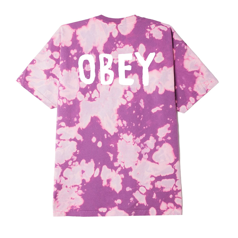 OBEY OBEY OG HEAVYWEIGHT BLEACH TIE DYE TEE // PURPLE NITRO