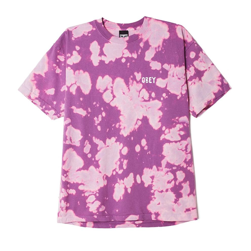 OBEY OBEY OG HEAVYWEIGHT BLEACH TIE DYE TEE // PURPLE NITRO