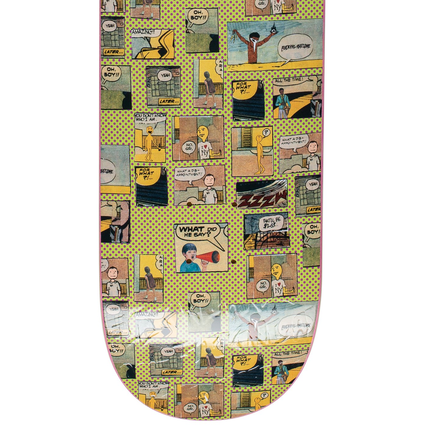 FUCKING AWESOME FUCKING AWESOME COMIC NEON GREEN DECK // 8.18"