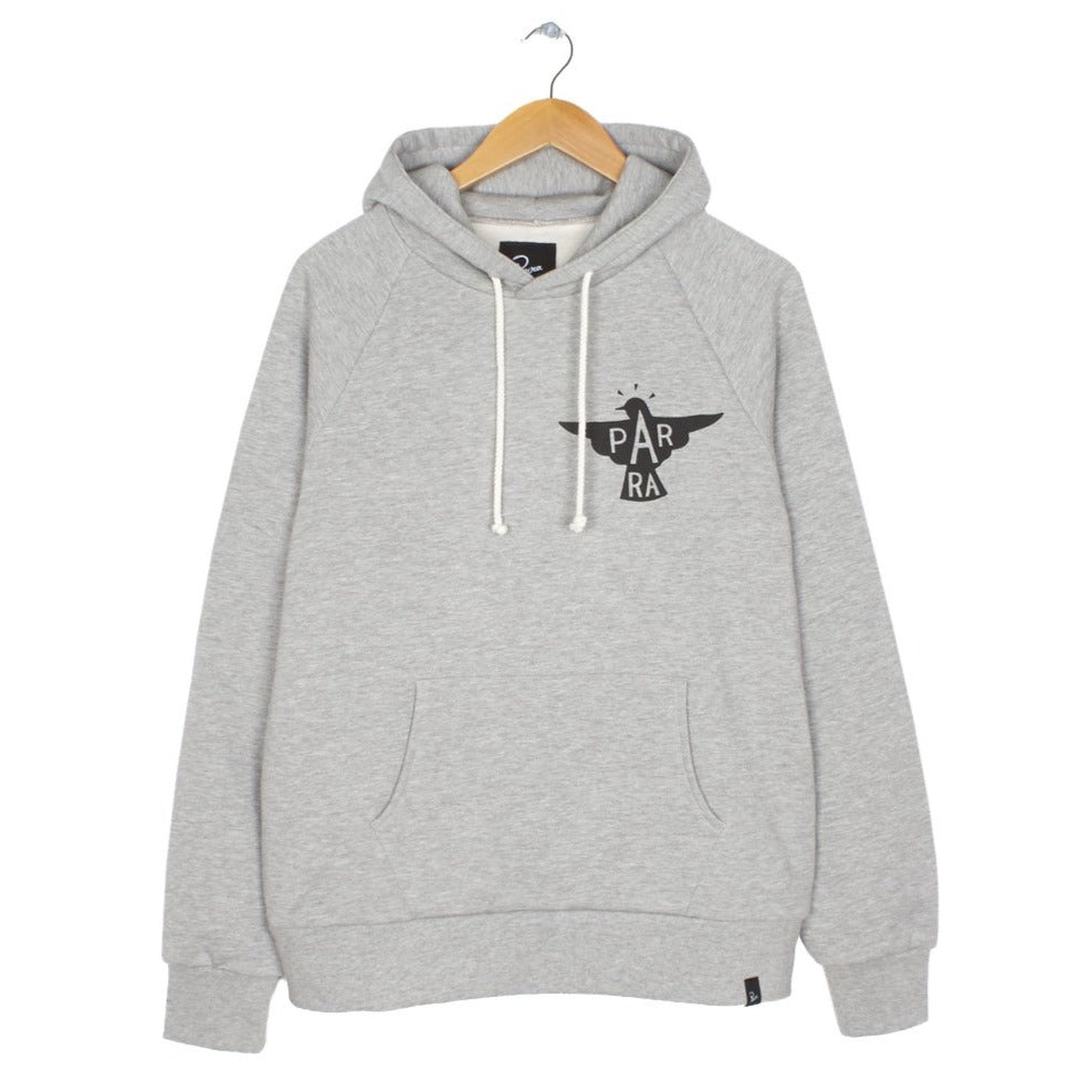 BY PARRA 41700 HOODED SWEATSHIRT JACKDAW LOGO HEATHER GREY
