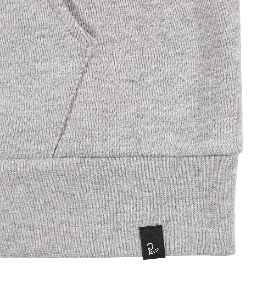 BY PARRA 41700 HOODED SWEATSHIRT JACKDAW LOGO HEATHER GREY