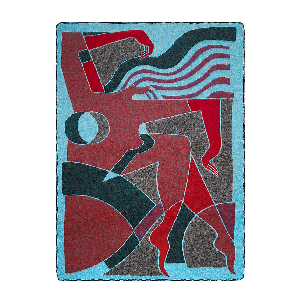 BY PARRA 46535 TRAPPED WOOL BLANKET MULTI