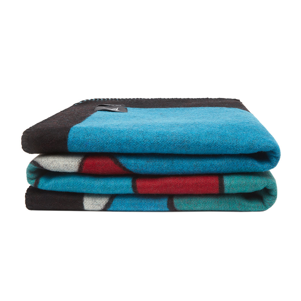 BY PARRA 46535 TRAPPED WOOL BLANKET MULTI