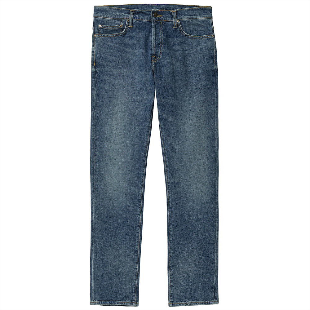 Carhartt Wip I024898 01 WH klondike pant blue mid used wash