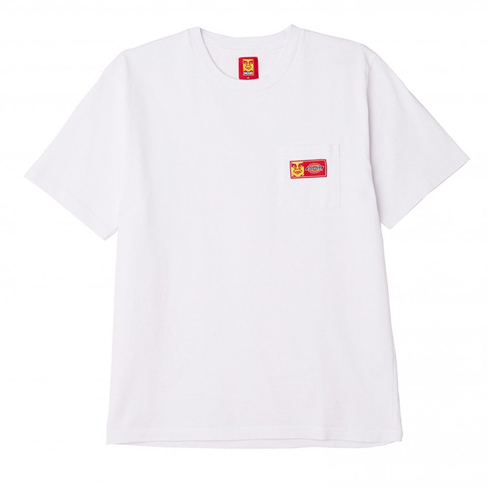 OBEY OBEY X DICKIES HEAVYWEIGHT POCKET T-SHIRT // WHITE