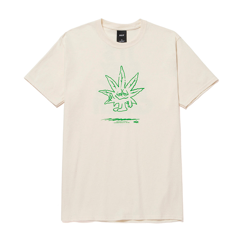 HUF HUF EASY GREEN T-SHIRT // NATURAL