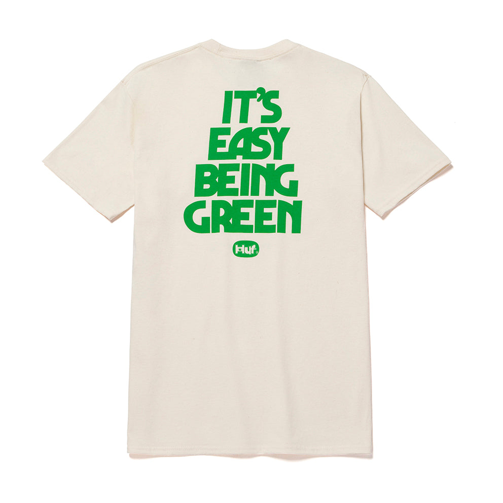 HUF HUF EASY GREEN T-SHIRT // NATURAL