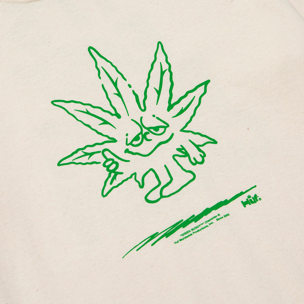 HUF HUF EASY GREEN T-SHIRT // NATURAL