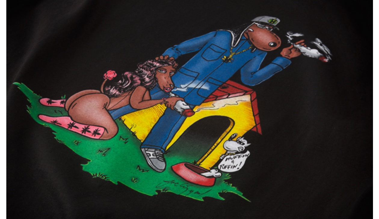 huf x snoop joe cool tee black