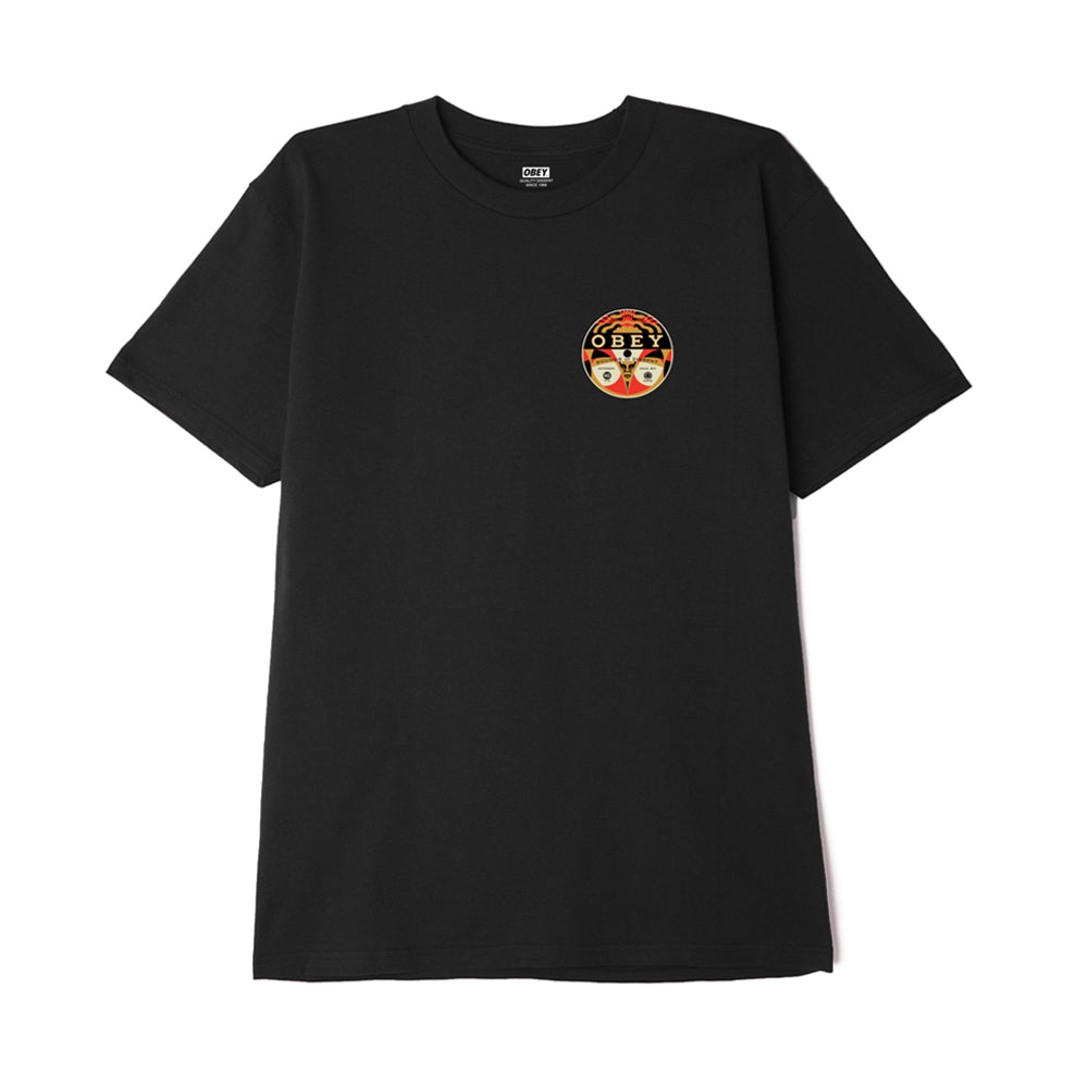 OBEY 165262982 OBEY SOUNDS OF DISSENT 45 TEE BLACK