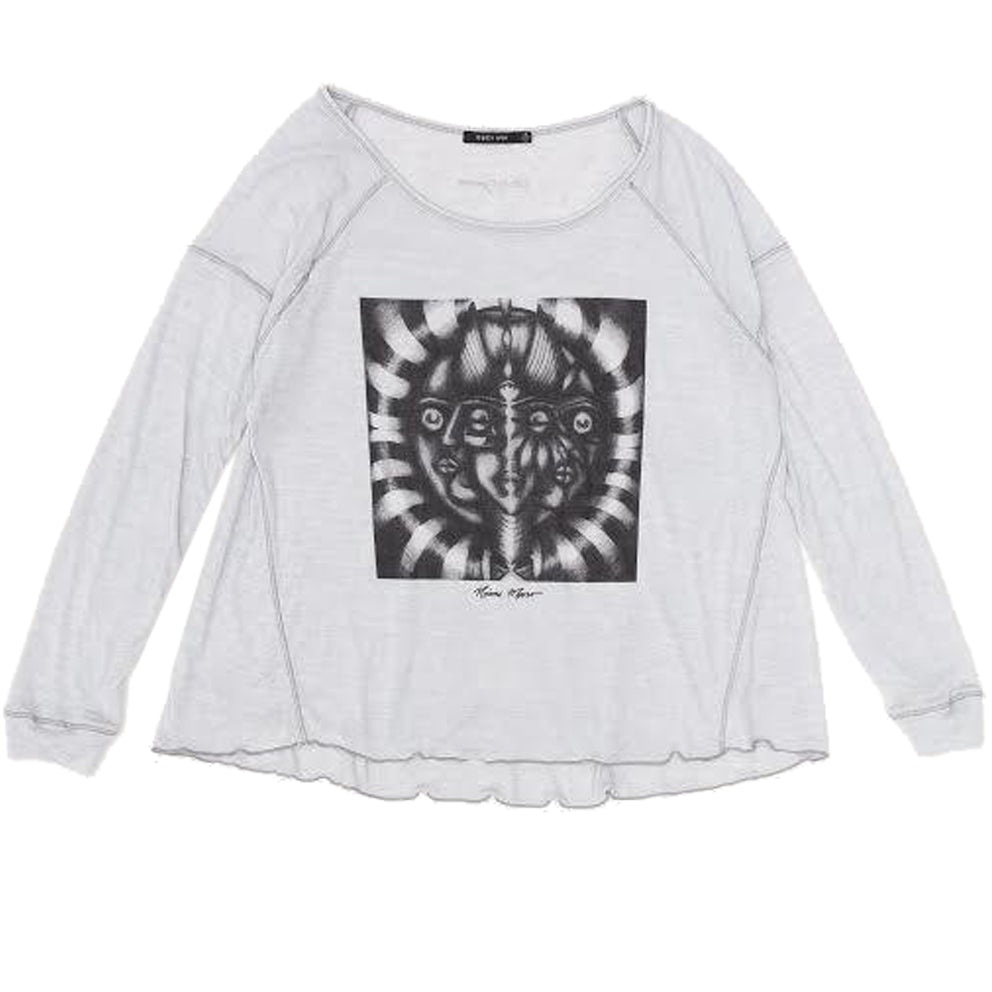 OBEY OBEY X NOEMI MANSER BALANCE LONGSLEEVE TEE // VAPOR BLUE