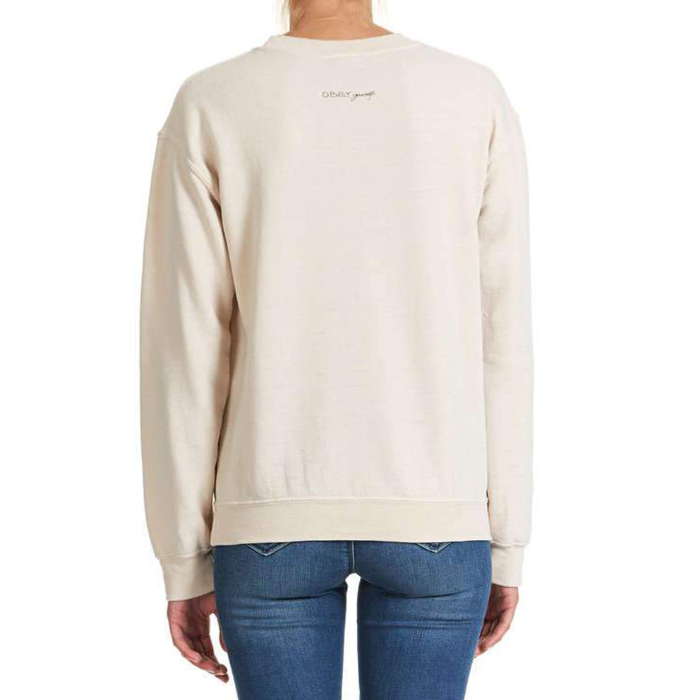OBEY OBEY X NOEMI MANSER POLARITIES CREWNECK // SAND
