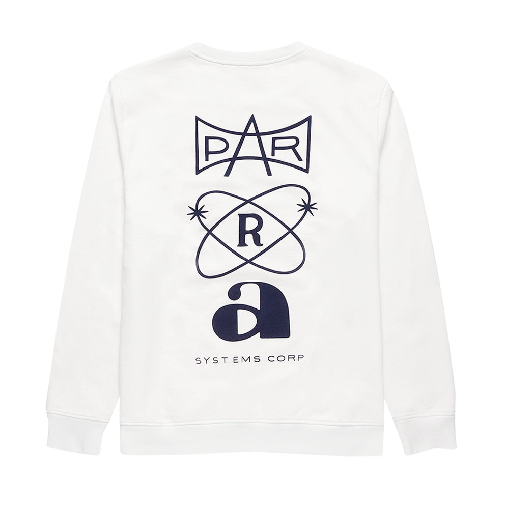 BY PARRA 46225 SYSTEMS LOGO CREW NECK SWEATSHIRT WHITE