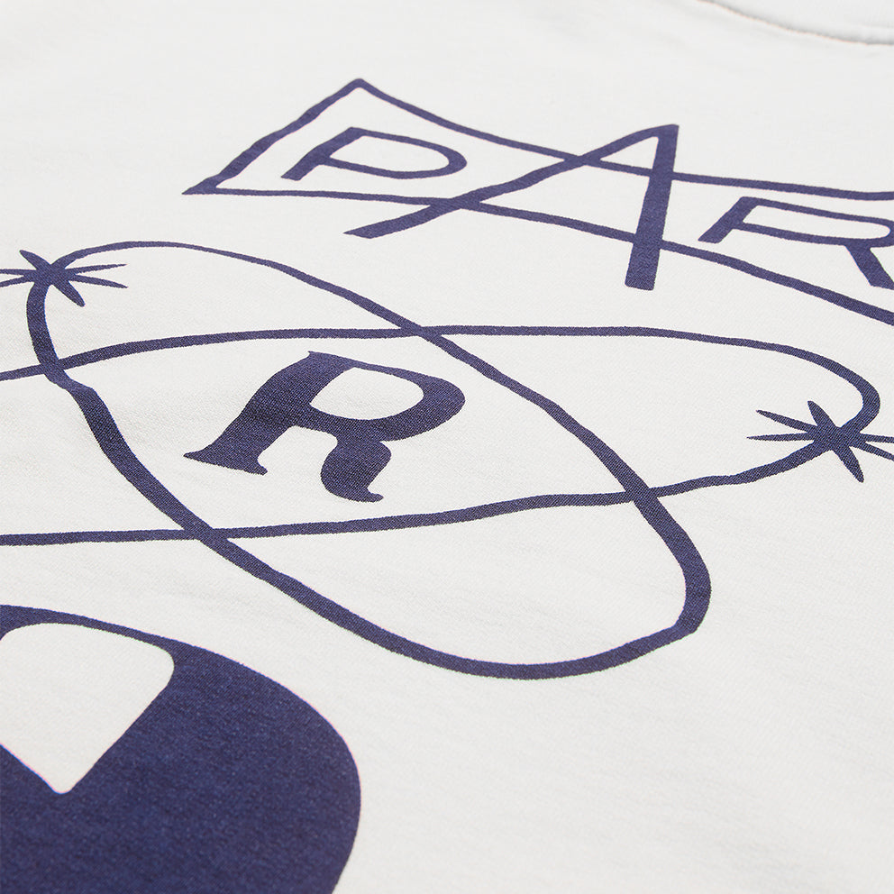 BY PARRA 46225 SYSTEMS LOGO CREW NECK SWEATSHIRT WHITE