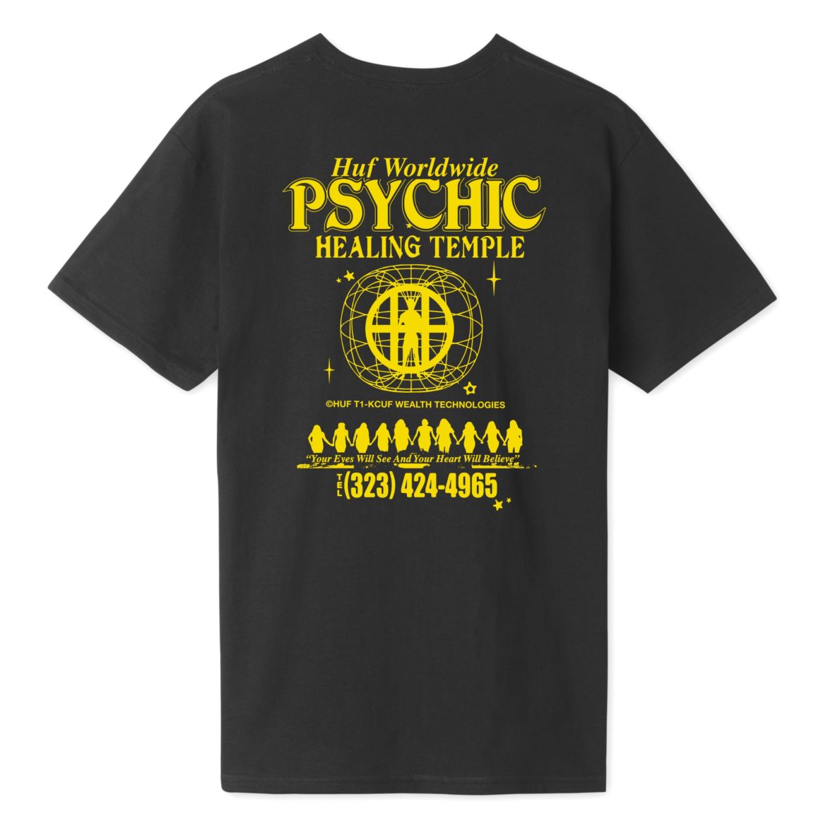 HUF HUF PSYCHIC TEMPLE S/S TEE // BLACK