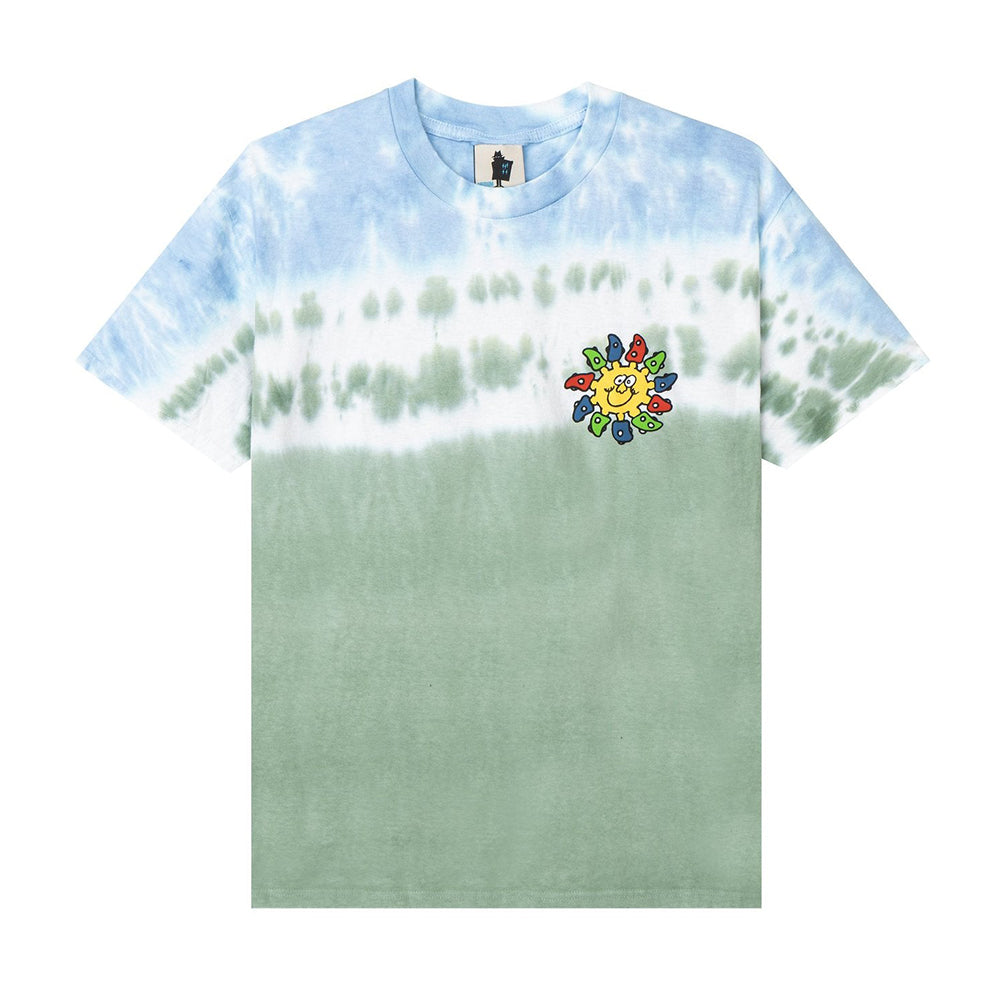 REAL BAD MAN RBM08030 delic sun tie dye ss tee s s tee blue green tie dye