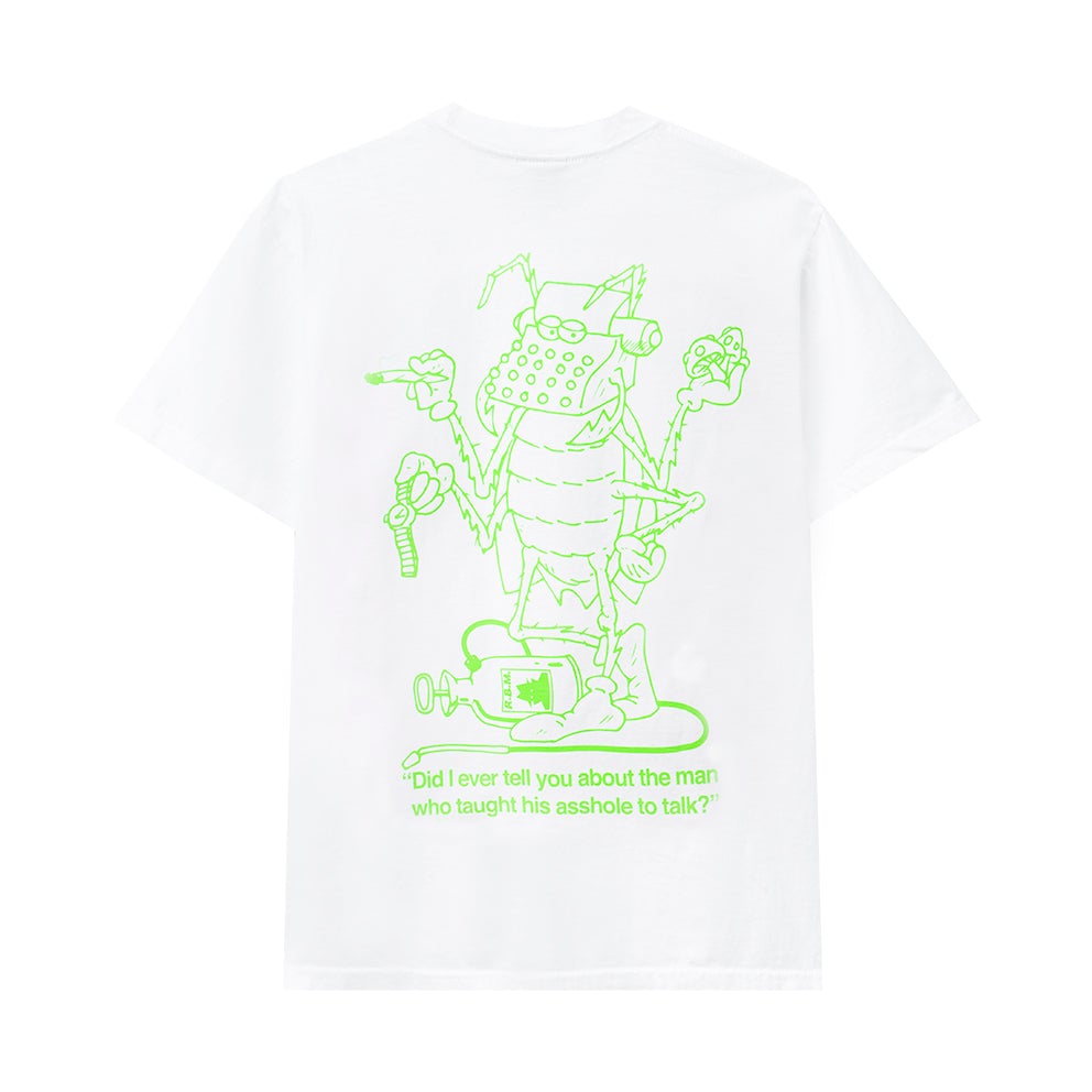 REAL BAD MAN RBM7057 ASSHOLE SS TEE WHITE