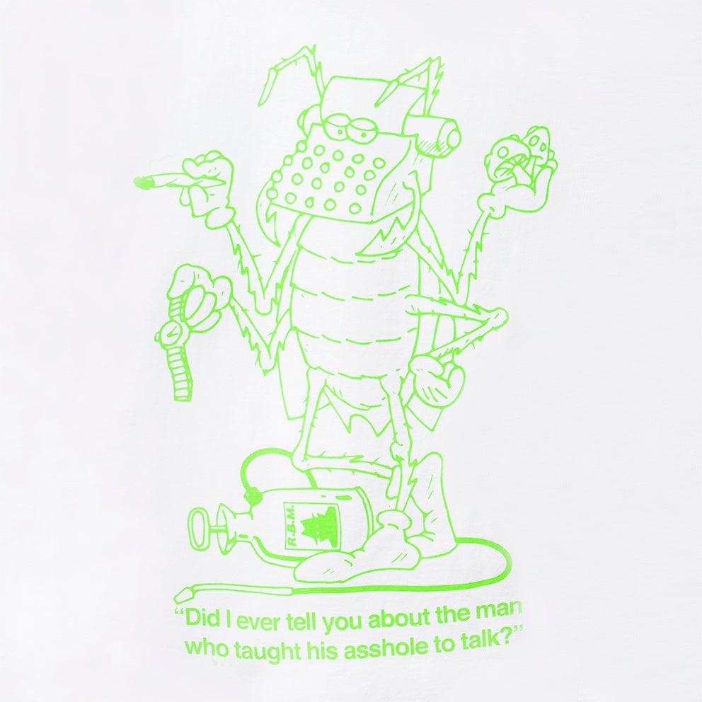 REAL BAD MAN RBM7057 ASSHOLE SS TEE WHITE