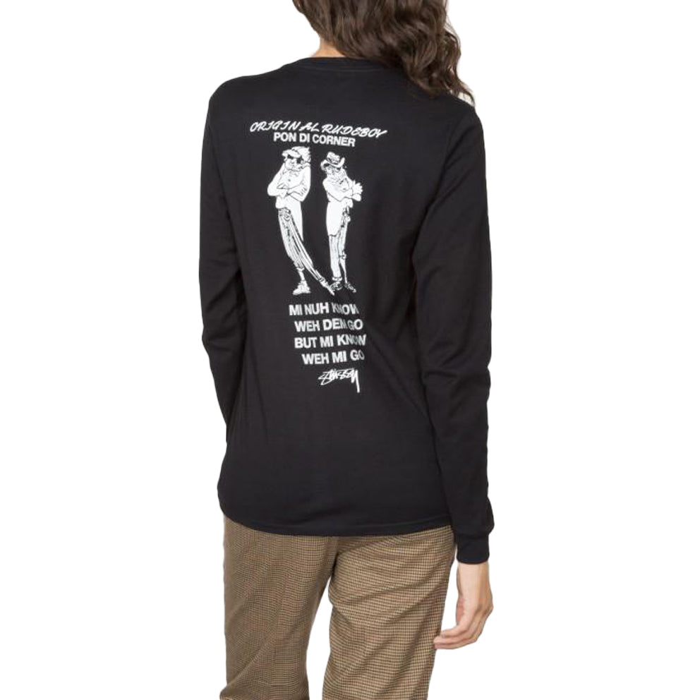 STÜSSY STÜSSY RUDIES LONGSLEEVE TEE // BLACK