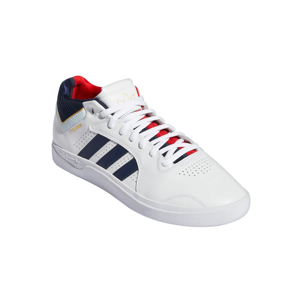 adidas skateboarding gy3663 tyshawn shoes cloud white collegiate navy gold metallic