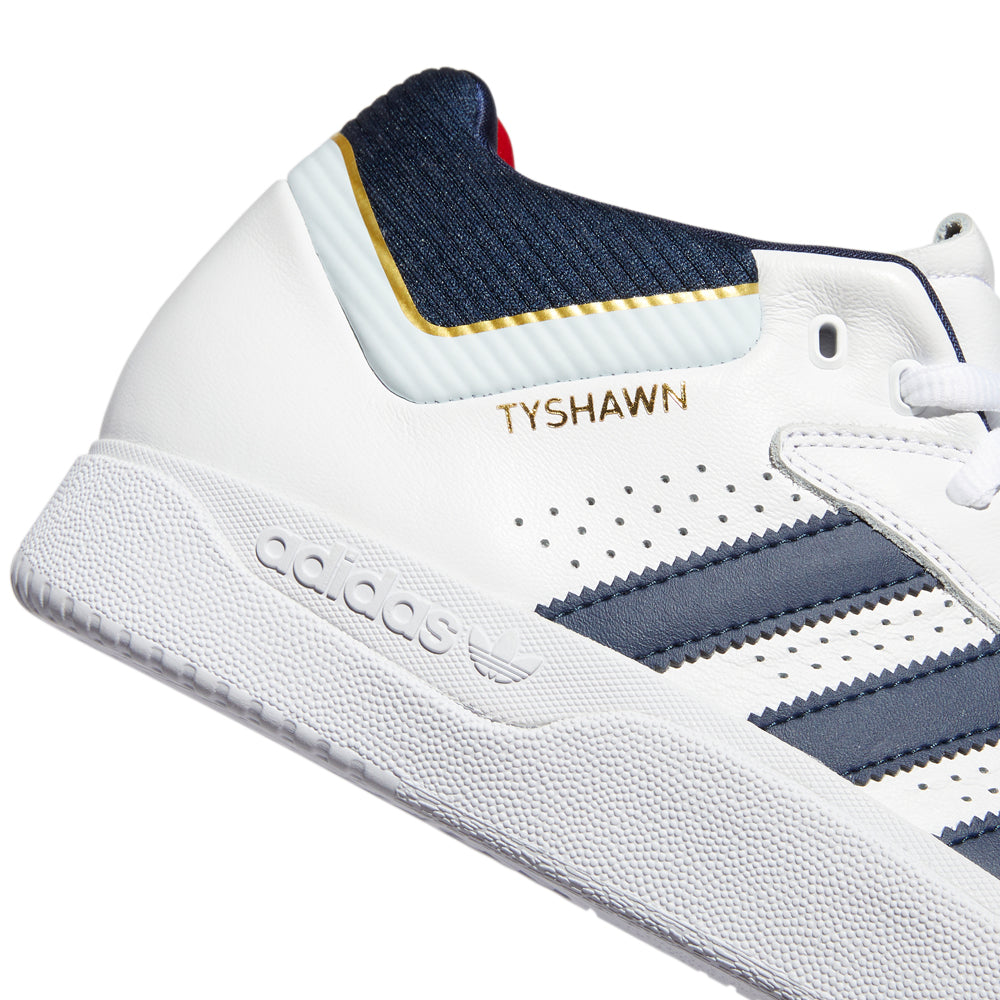 adidas skateboarding gy3663 tyshawn shoes cloud white collegiate navy gold metallic