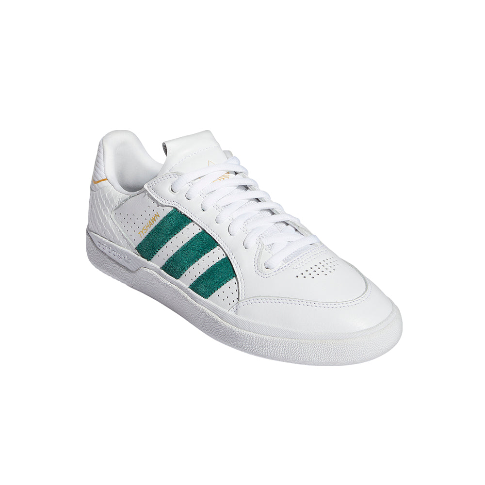 adidas skateboarding gy6954 tyshawn low shoes cloud white collegiate green gold metallic