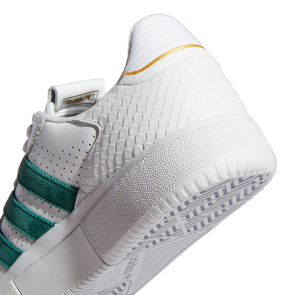 adidas skateboarding gy6954 tyshawn low shoes cloud white collegiate green gold metallic