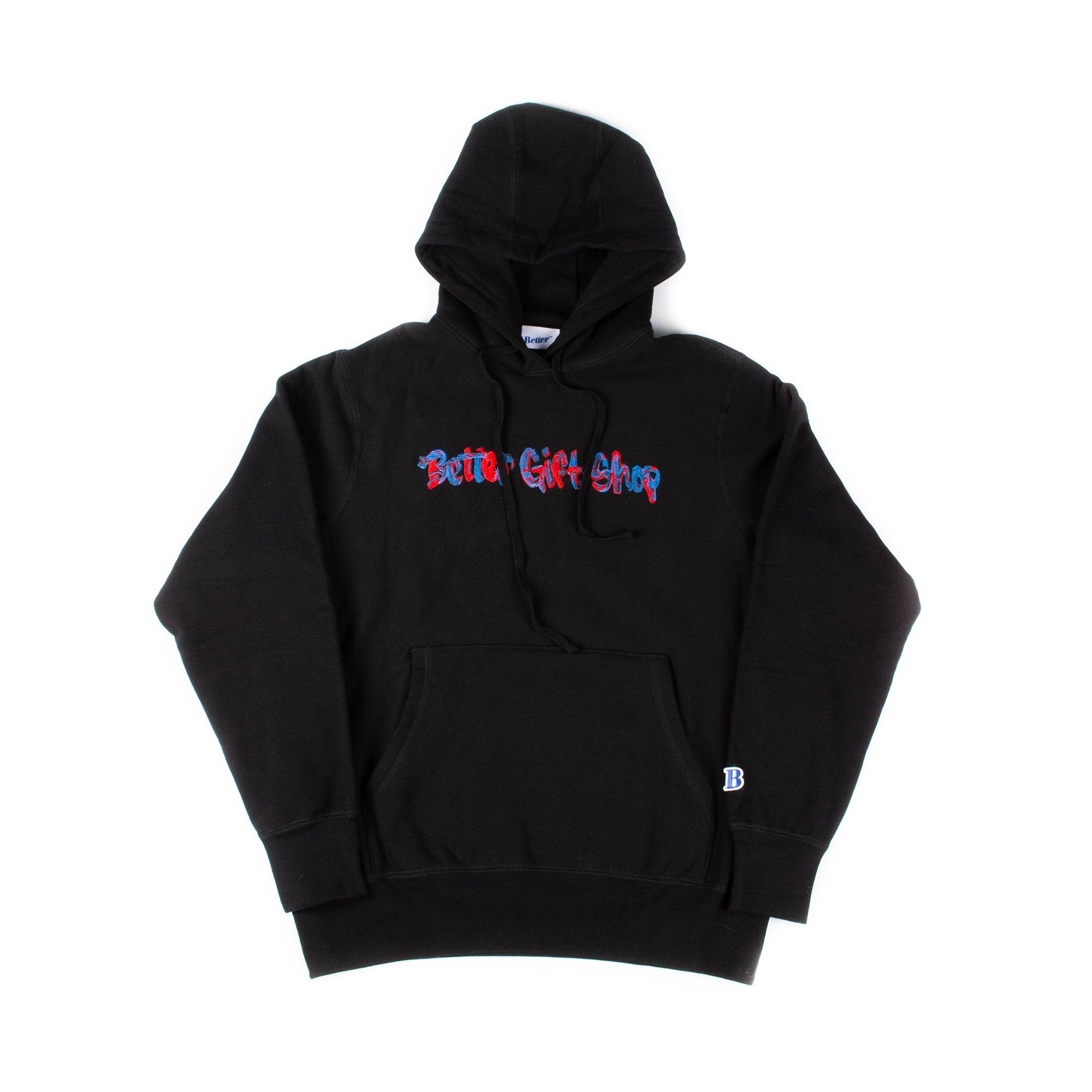 better™ b0321k017 gift shop "brush" hooded sweatshirt black