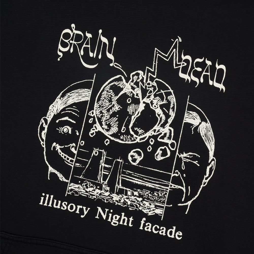 brain dead 002315BK01 night facade hoodie black