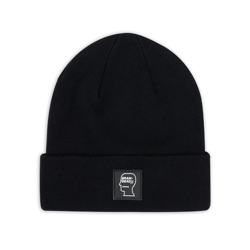brain dead f22h04001918 fw 22 logo head wool beanie black
