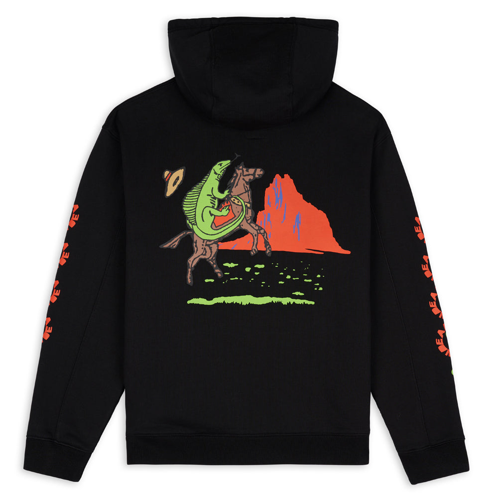 brain dead w22t09002576 lizard cowboy hoodie black