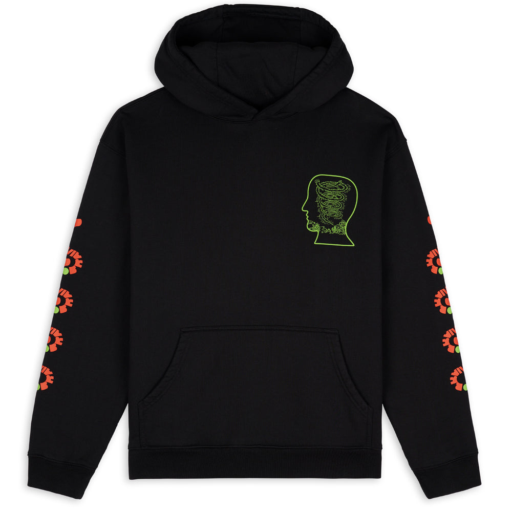 brain dead w22t09002576 lizard cowboy hoodie black