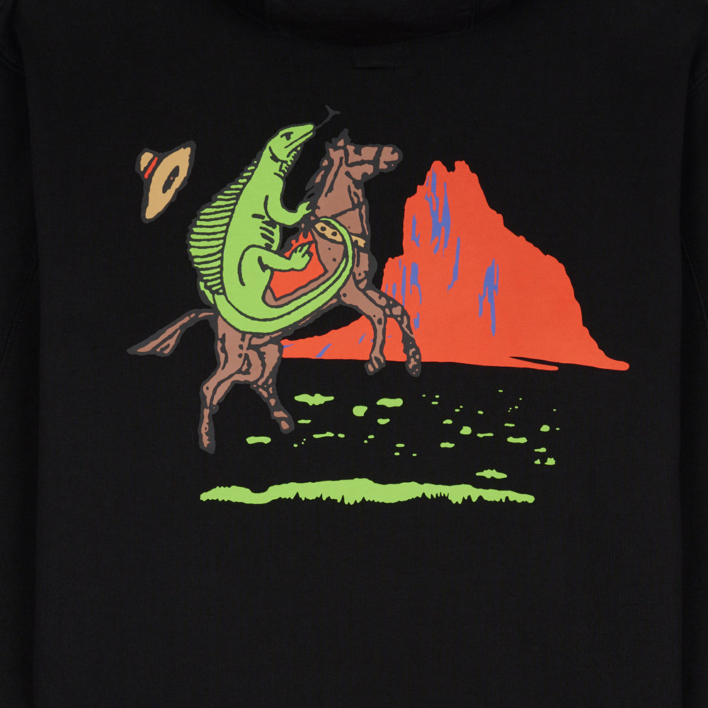 brain dead w22t09002576 lizard cowboy hoodie black